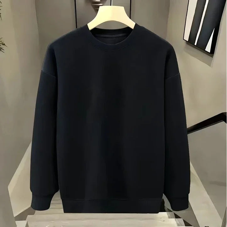 Men's Sweatshirt Autumn Winter New Style Personalized Letter Printing Slim Handsome Round Neck Casual Sweatshirt Trend