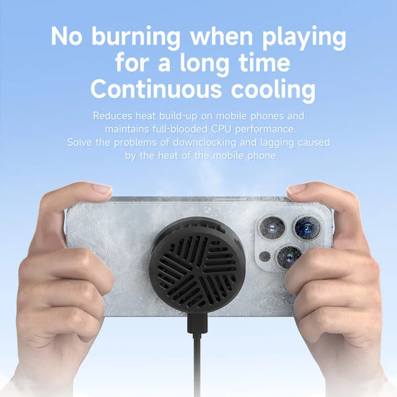 Hagibis Magnetic Cell Phone Cooler Universal Cooling Fan Mobile Phone Radiator for iPhone 17 Pro Black Shark Gaming Live Stream